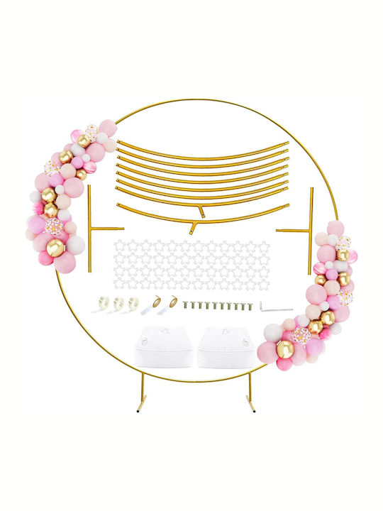 Set De Cadre Arc Metal Tip Cerc Circulare 1.8 M Picioare Balon Banda Accesorii Reutilizabile Nunta Aniversare Fundaluri Foto Accesorii Pentru Petreceri Decorațiuni