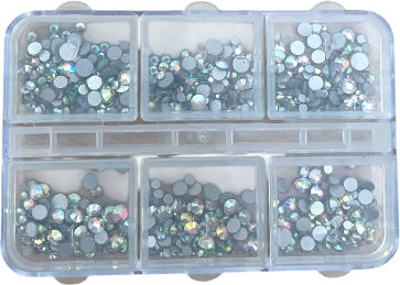 Beauty Salon Nail Strass Iridescent 6pcs Case