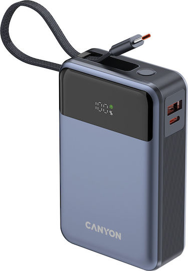 Canyon OnPower PB-600 20000mAh 65W με Θύρα USB-A και Θύρα USB-C Power Delivery Dark Gray