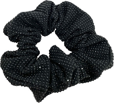 Beauty Salon Hair Scrunchy Black Rhinestone Black