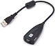Spacer Sound Card External 7.1 Usb 2.0 Interface 18cm Cable 3.5 Mm Jack Connectors "spsc-usb-02" Includes Green Stamp 0.18lei