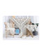 Liolios Home Tablecloth with Embroidery Ivory 150x220cm