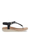 Flache Sandalen für Damen in Schwarz Farbe