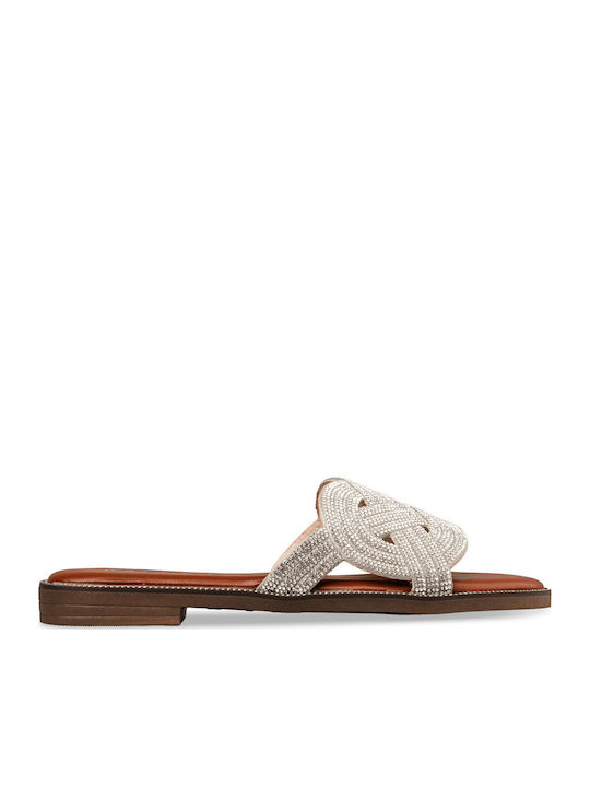 Envie Shoes Women's Flat Sandals in Silver Color
