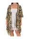 Damen Kimono Strand Coffee