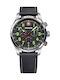 Wenger Men's Watch Battery with Black Leather Strap