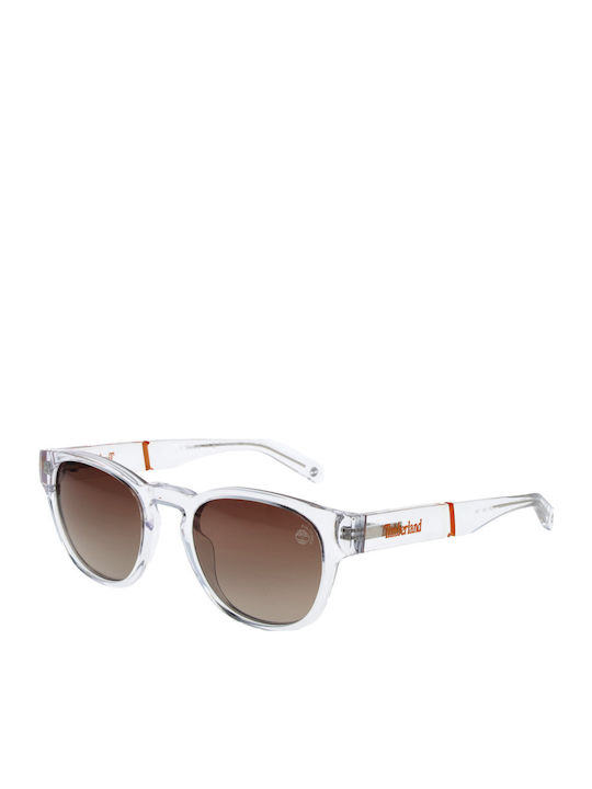 Timberland Unisex Sunglasses with Transparent Frame and Brown Lens TB9334 26H