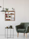 Relaxdays An der Wand montiert Badezimmerregal 50x50x15cm Braun