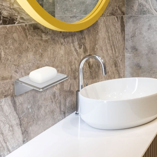 Inter Ceramic Montat pe perete Raft Baie Argintie