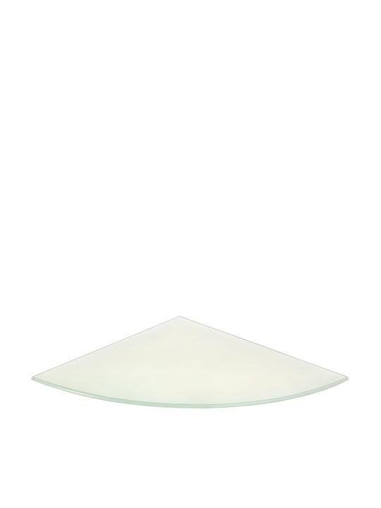Inter Ceramic Ecke An der Wand montiert Badezimmerregal 25x25x0.6cm Transparent