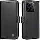 Yikatu Книга Изкуствена кожа / Силикон Черен (Honor 200 Smart)