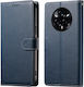 Mad Mask Wallet Leather / Synthetic Leather Navy Blue (Realme 14 Pro+)
