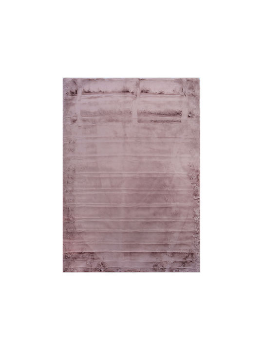 Polcarpet Rabbit Pink 80 Rug Rectangular Furry Pink