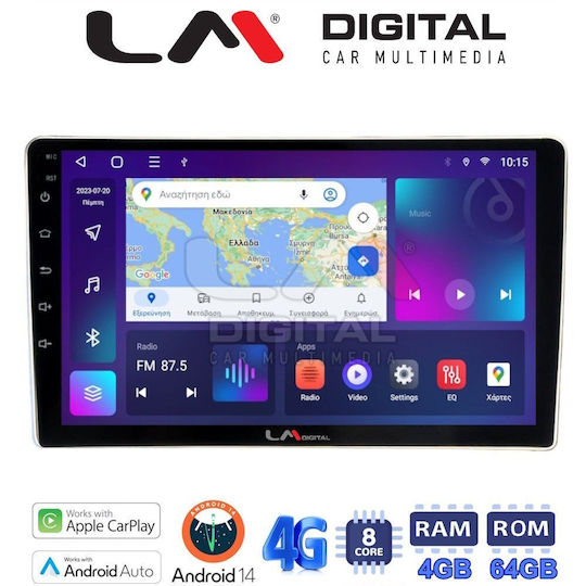 LM Digital Ηχοσύστημα Αυτοκινήτου για Peugeot 307 / Expert Toyota Proace Citroen C2 / C3 / Jumpy / Berlingo 2008-2018 (Bluetooth/USB/WiFi/GPS/Apple-Carplay/Android-Auto)