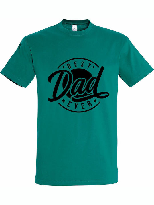 T-shirt Unisex " Best Dad Ever " Emerald