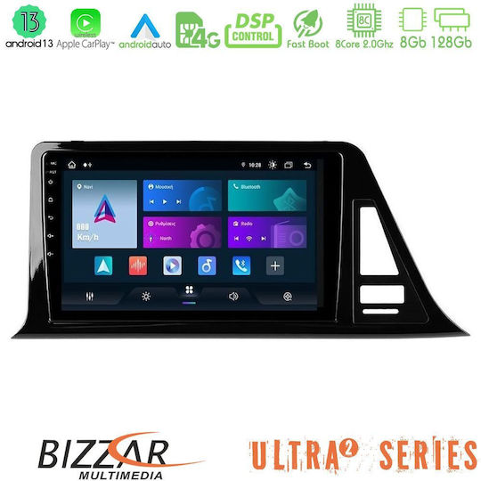 Bizzar Sistem Audio Auto pentru Toyota C-HR 2017+ (Bluetooth/USB/WiFi/GPS/Apple-Carplay/Android-Auto) cu Ecran Tactil 9"