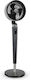 Rohnson Pedestal Fan 40W 23cm Diameter With Remote Control Black