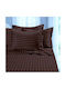 The Home Deco Factory Set Față de Pernă cu plic de acoperire Chocolate 40x40cm.