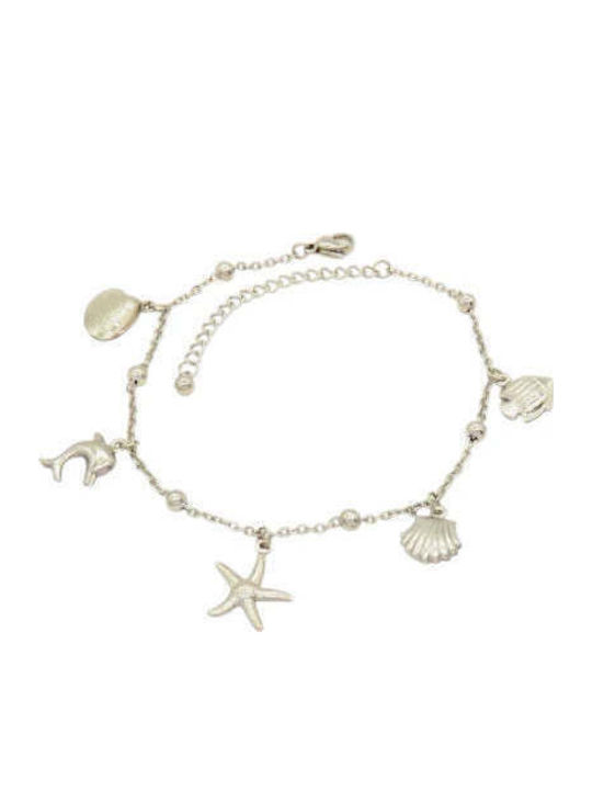 Charmy Stahl Fußarmband 22cm