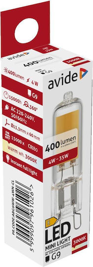 Avide LED Bulb 4W for Socket G9 Warm White 400lm