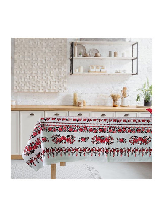 Kotonia Home Τραπεζομάντηλο Βαμβακερό Σετ Πολύχρωμο 150x300εκ.