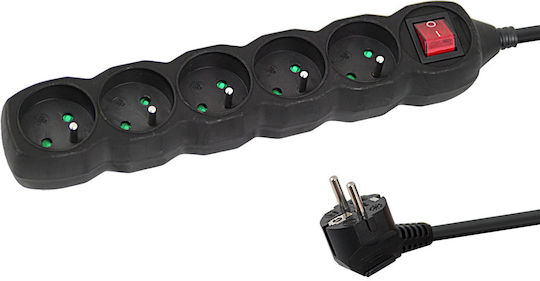 Esperanza Power Strip with Surge Protection 5 Positions with Switch and Cable 5m