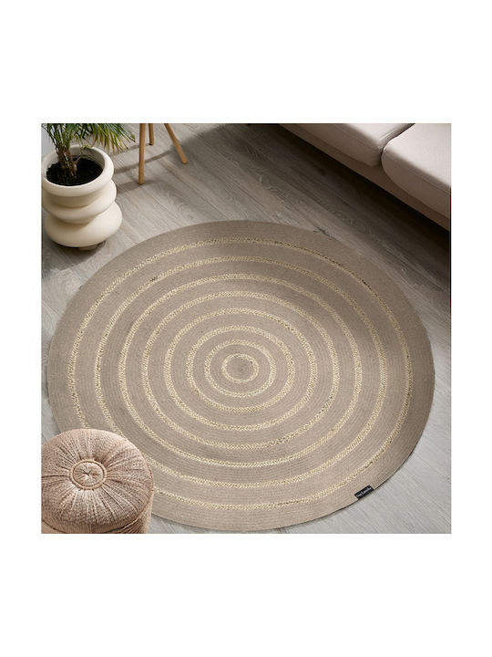 Guy Laroche Maya Rug Round Summer from Jute Taupe