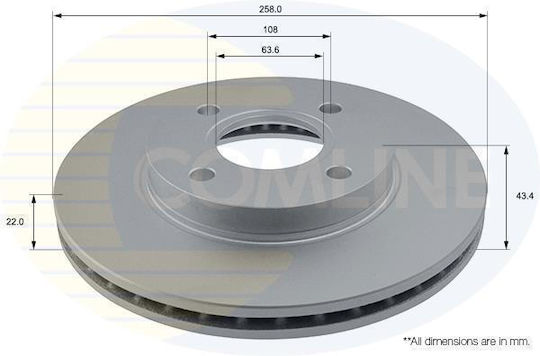 Επιχρισμενη Δισκοπλακα Εμπροσθ.mazda-ford Adc1206v