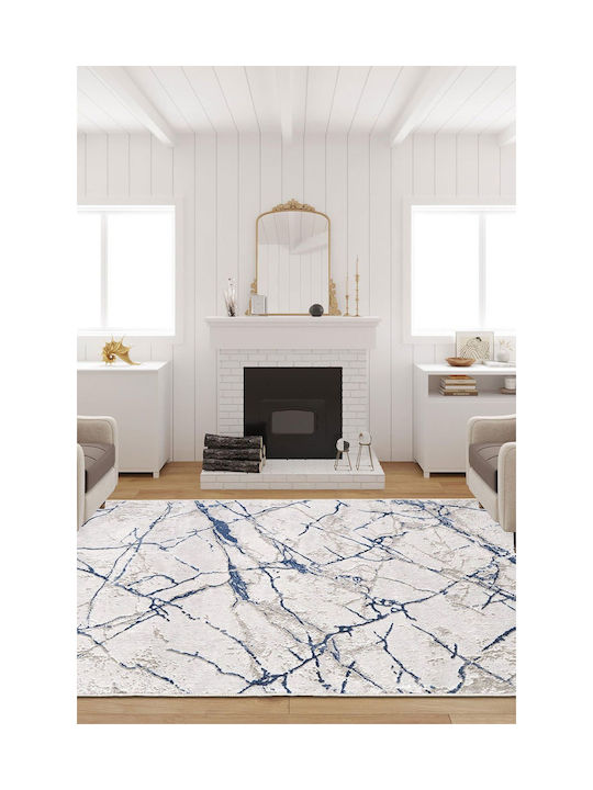 Conceptum Hypnose Rug Rectangular White-blue