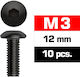Ultimate Racing M3x12mm Button Head Screws 10 Pcs
