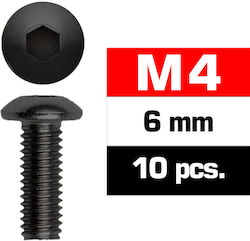 Ultimate Racing M4x6mm Button Head Screws 10 Pcs