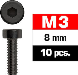 Ultimate Racing M3x8mm Cap Head Screws 10 Pcs