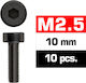 Ultimate Racing M2.5x10mm Schrauben mit Kopf 10...