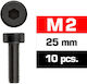 Ultimate Racing M2x25mm Sechskantschrauben 10 S...