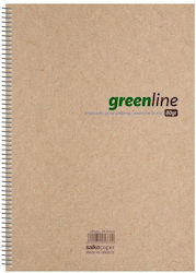 Salko Paper Σπιράλ Τετράδιο Ριγέ Β5 240 Φύλλων Greenline Salko Paper Σπιράλ Τετράδιο Ριγέ Β5 240 Φύλλων Greenline