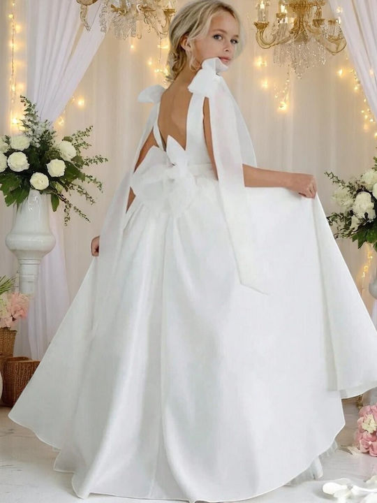 Kinderkleid Ärmellos Für Blumenmädchen Weiß