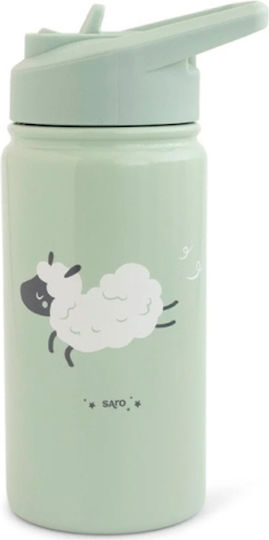 Saro Funny Farm Kids Water Bottle Thermos Stainless Steel with Straw 350ml