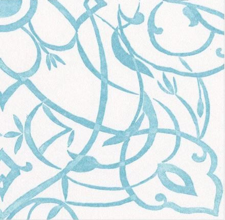 Luncheon Algarve Aqua Linen Party Napkins 16.5x16.5cm Caspari 15 Pieces