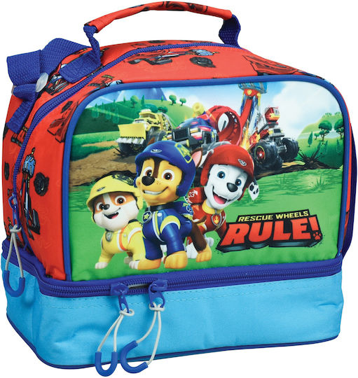Gim Paw Patrol Rescue Wheels School Insulated Shoulder Lunch Bag 4.5lt Multicolour Paw Patrol 20 x 15 x 21cm