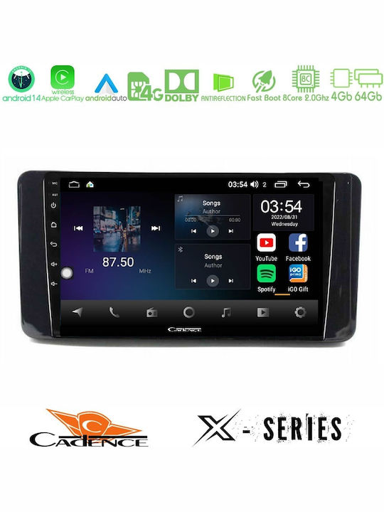 Cadence Car Audio System for Skoda Kamiq 2019-2022 (Bluetooth/USB/WiFi/GPS/Apple-Carplay/Android-Auto) with Touch Screen 9"