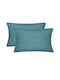 Kotonia Home Σετ Μαξιλαροθήκες με Φάσα Blue 50x80εκ.