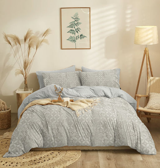 Cokitex Marta Σετ Σεντόνια Διπλά 205x260εκ. Grey (4τμχ)