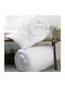 Kotonia Home Husă de pătură cu Umplutură Microfiber Semi-dublu 180x200cm Alb 450 g/mp²Gsm