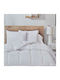 Kotonia Home Husă de pătură cu Umplutură Microfiber Dublu 200x220cm Alb 200 g/mp²Gsm