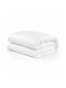 Kotonia Home Husă de pătură Set de fețe de pernă cu Umplutură Microfiber Single 140x200cm Alb 2buc 150 g/mp²Gsm
