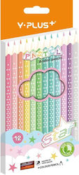 Y-plus Σετ 12 Ξυλομπογιές Pastel Stars Y-plus Σετ 12 Ξυλομπογιές Pastel Stars