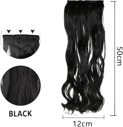 Cosmofan Hairpieces with Natural Hair in Black Color