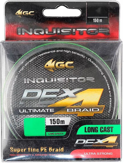 Νήμα Golden Catch Inquisitor Lime Green X4 Pe 0.4 150m