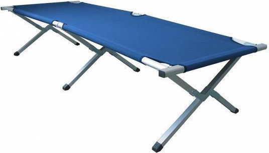 Folding Guest Bed Campaign Single Blue 190x63x41cm