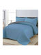 Set Coverlet Single Petrol/Grey 160x240cm 2pcs